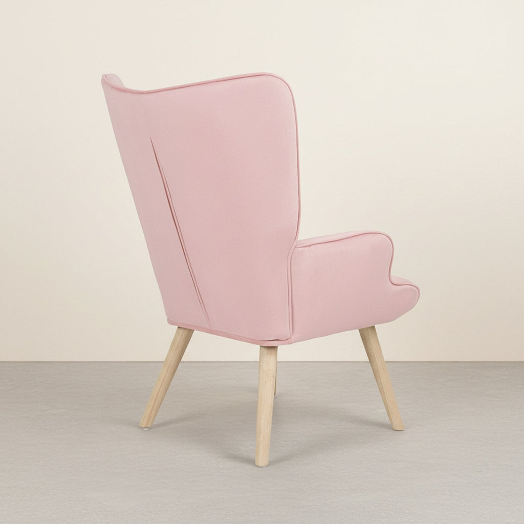 Olivia Armchair with Ottoman - Pink