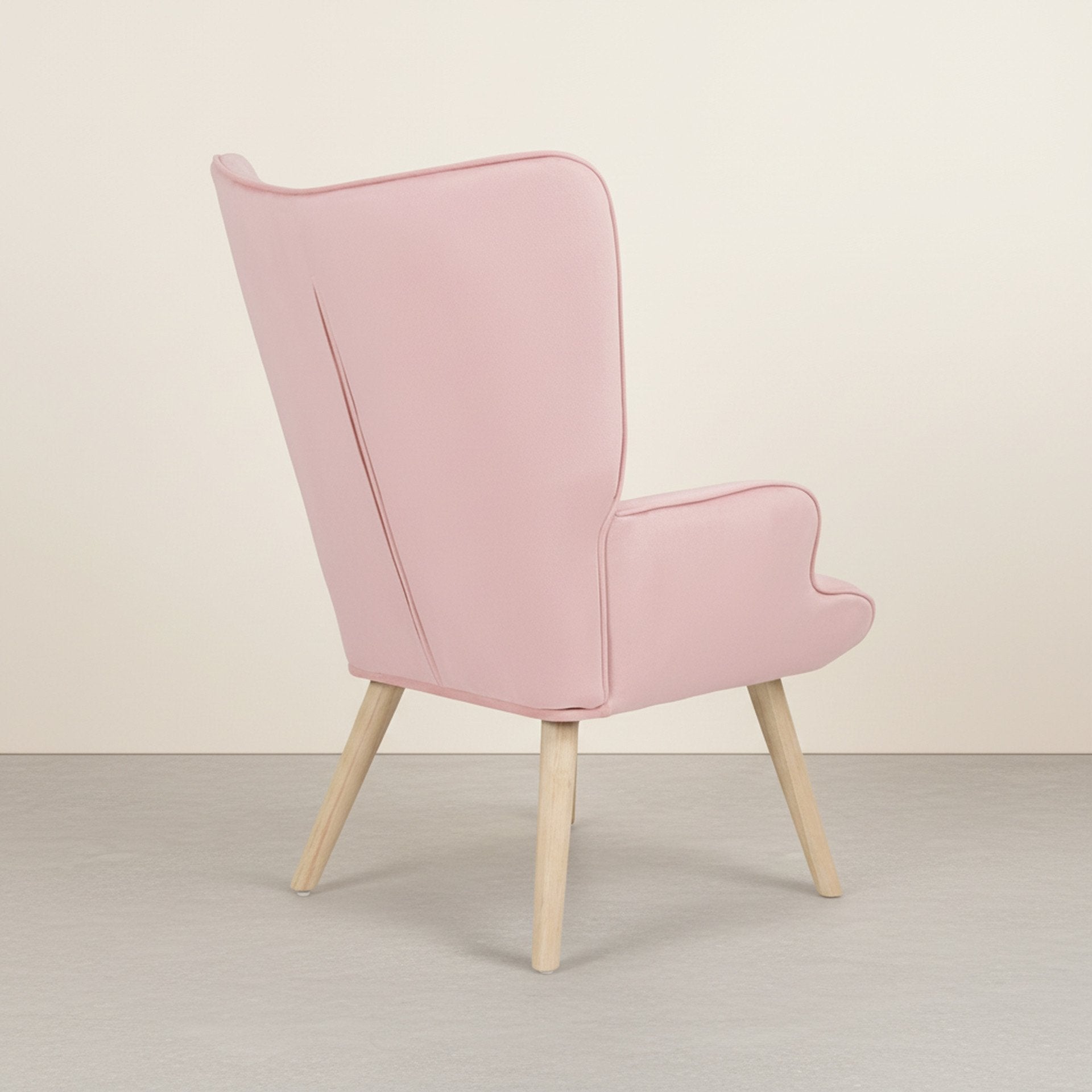 Olivia Armchair with Ottoman - Pink