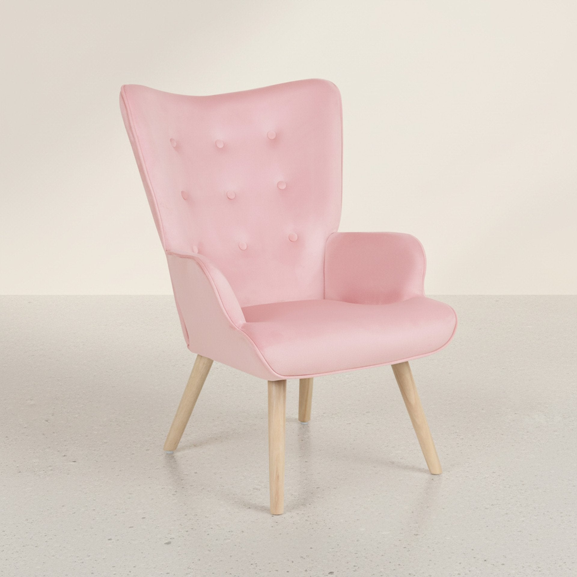 Olivia Armchair with Ottoman - Pink