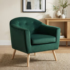 Millo Velvet Armchair - Dark Green