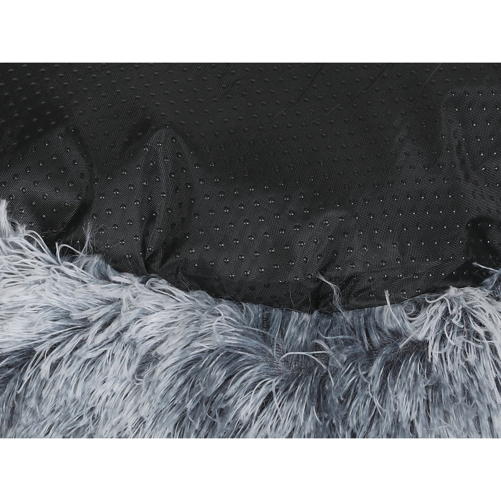 Soft Plush Cat Cave Bed - Grey
