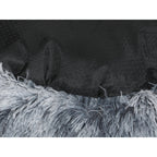 Soft Plush Cat Cave Bed - Grey