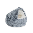 Soft Plush Cat Cave Bed - Grey