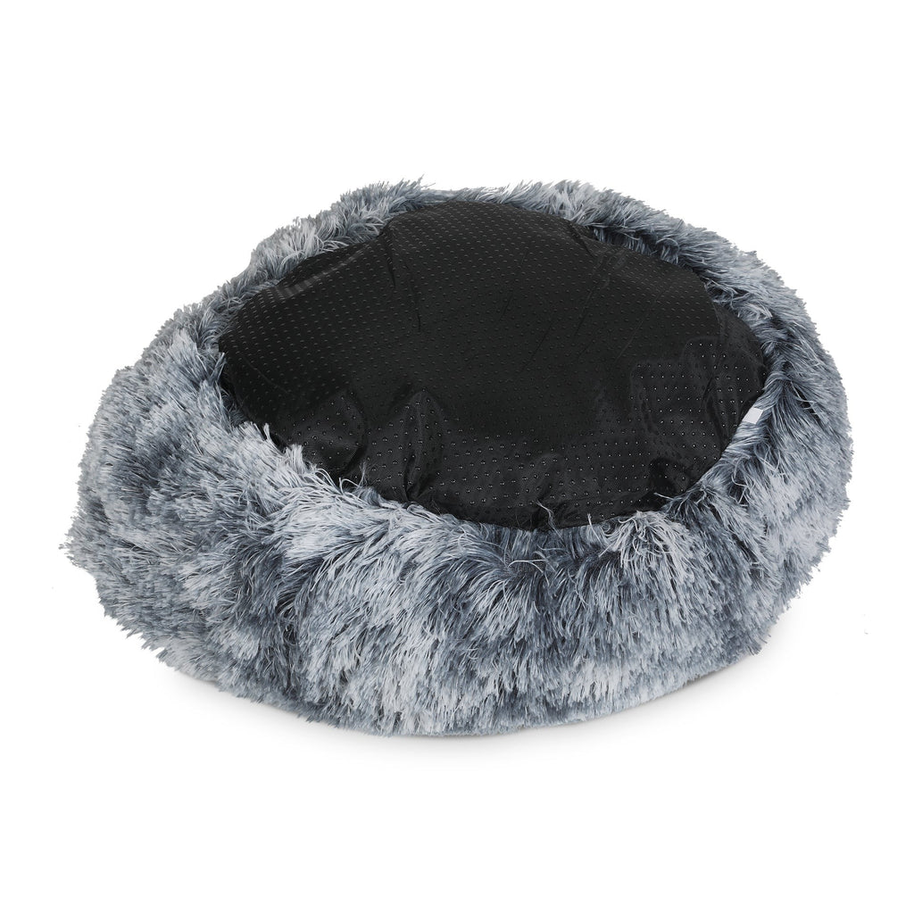 Soft Plush Cat Cave Bed - Grey