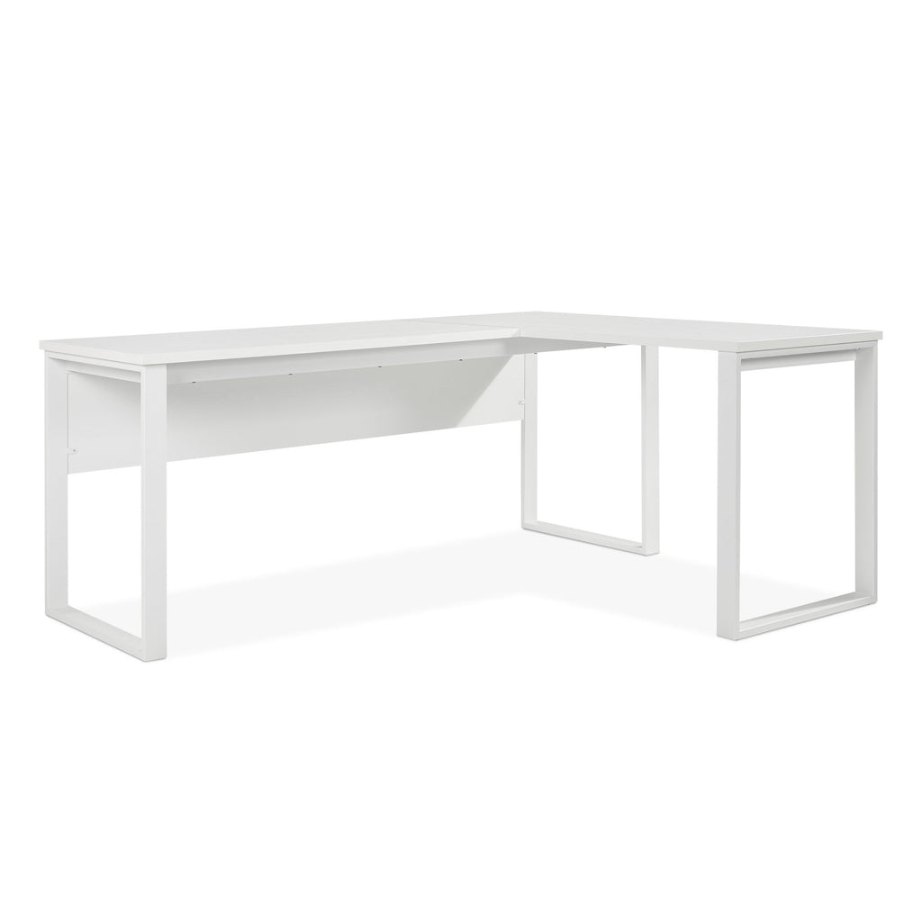 Nakia Computer Corner Desk with Filing Cabinet - White