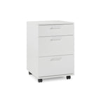 Nakia Computer Corner Desk with Filing Cabinet - White