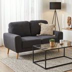 Suki Linen 2 Seater Sofa - Dark Grey