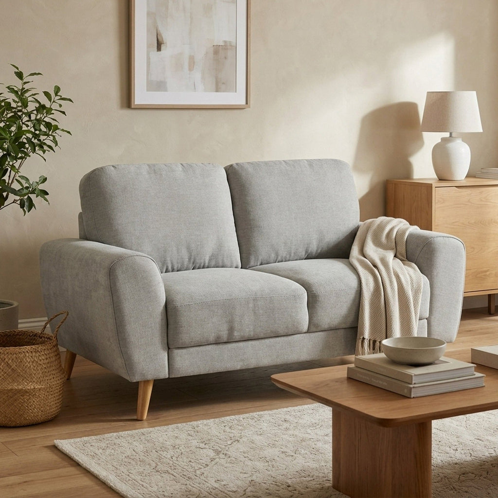 Suki Linen 2 Seater Sofa - Grey