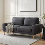 Suki Linen 3 Seater Sofa - Dark Grey