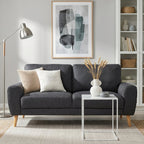 Suki Linen 3 Seater Sofa - Dark Grey
