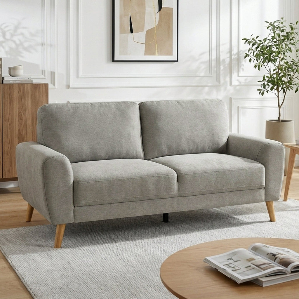 Suki Linen 3 Seater Sofa - Grey