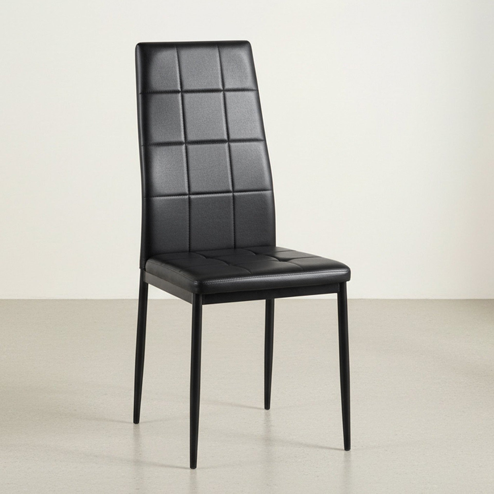 Mauro PU Leather Dining Chair - Set of 4 - Black