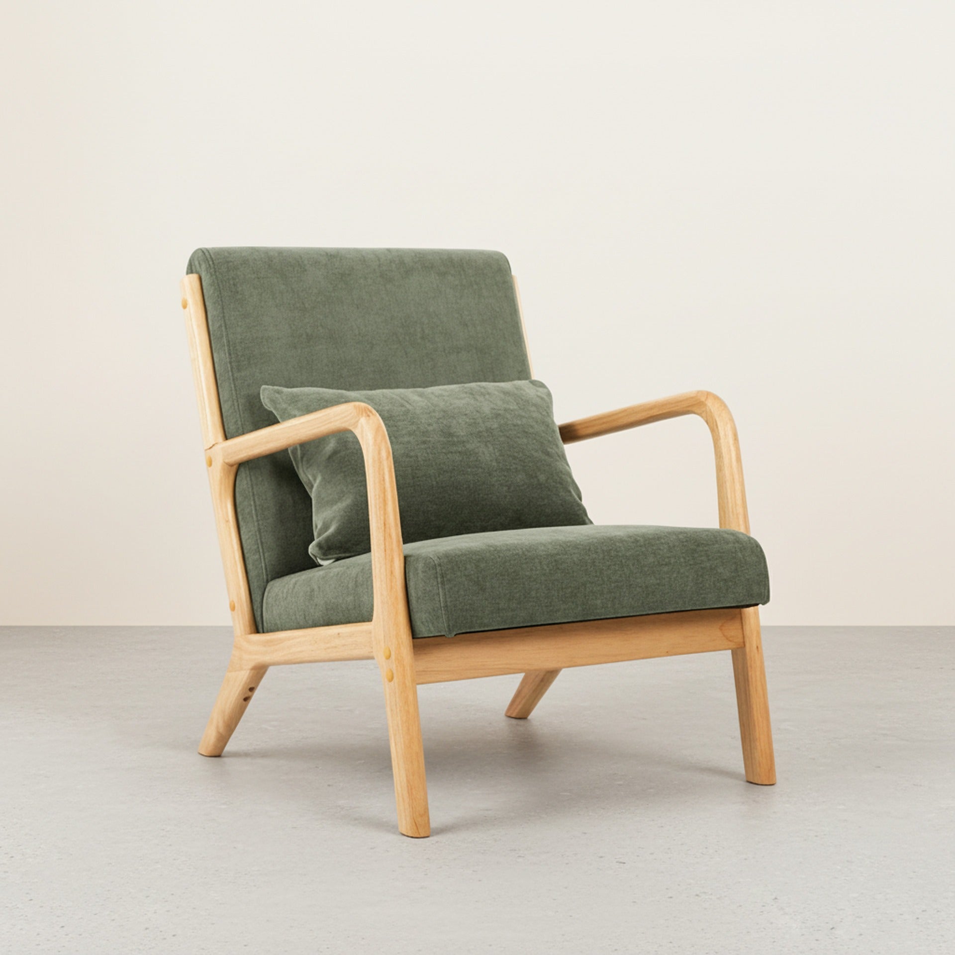 Taru Linen Armchair - Dark Green