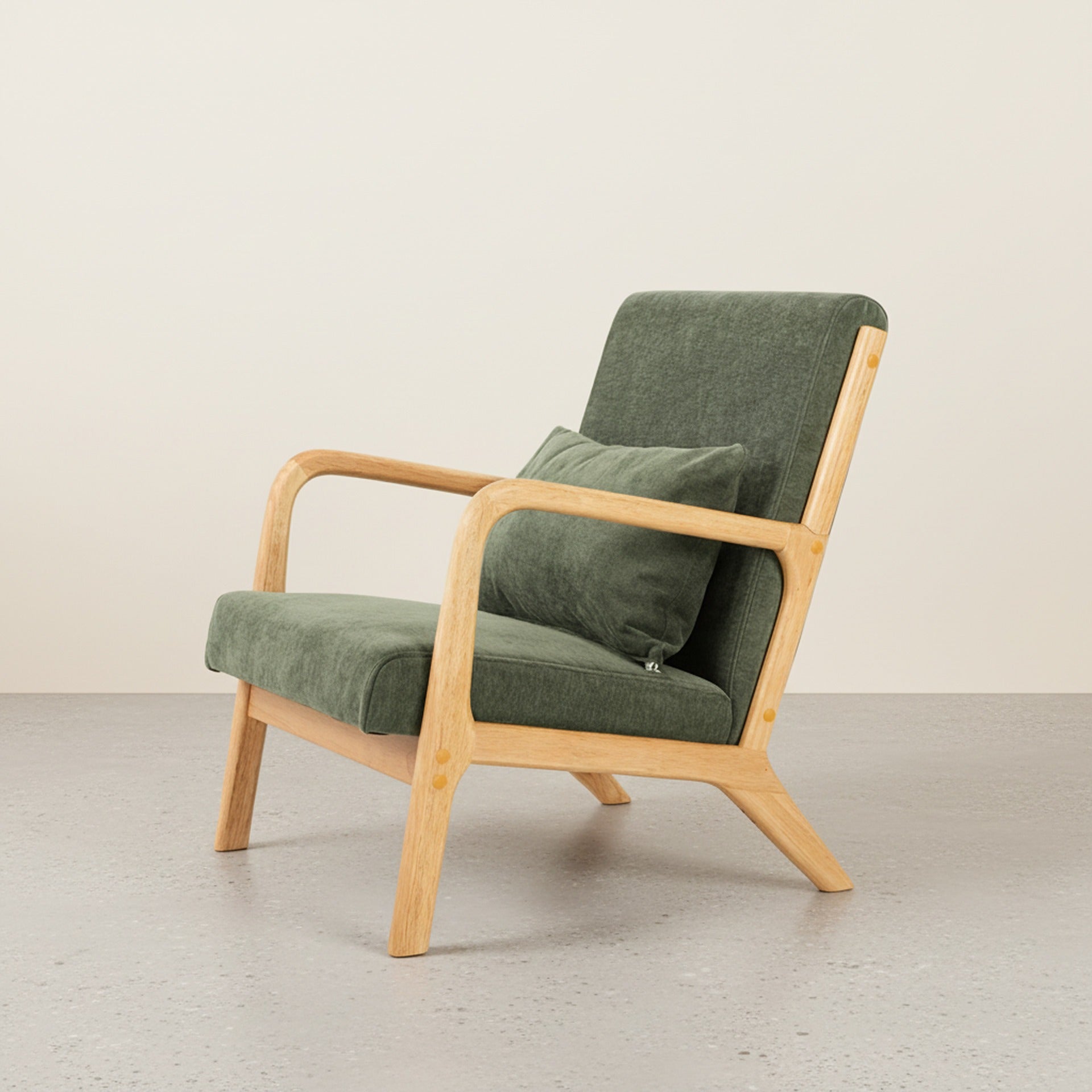 Taru Linen Armchair - Dark Green