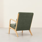 Taru Linen Armchair - Dark Green