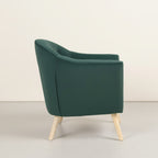Millo Velvet Armchair - Dark Green