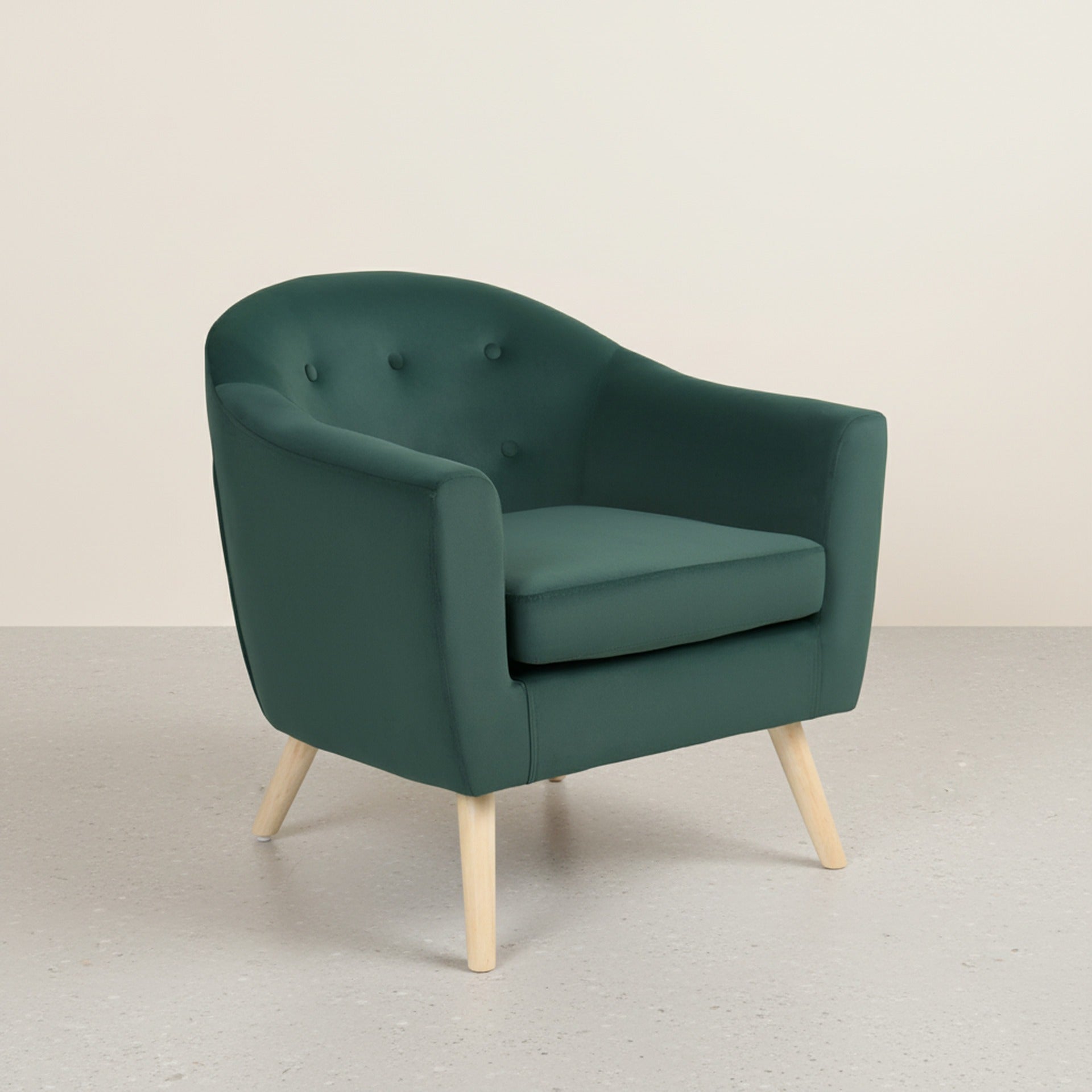 Millo Velvet Armchair - Dark Green