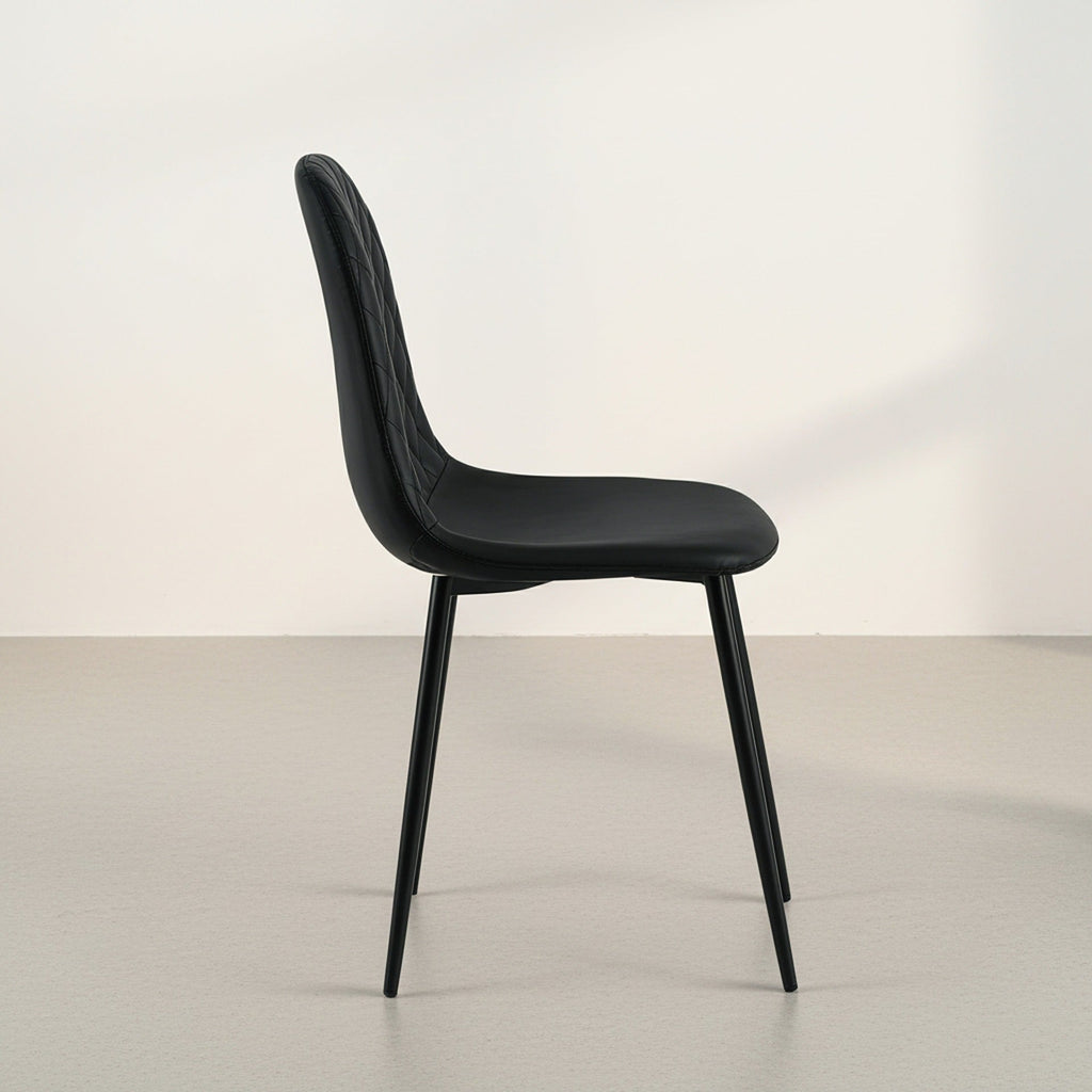 Varo PU Dining Chair - Set of 4 - Black