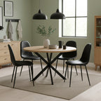 Varo PU Dining Chair - Set of 4 - Black