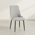 Oliro Linen Dining Chair - Set of 4 - Light Grey