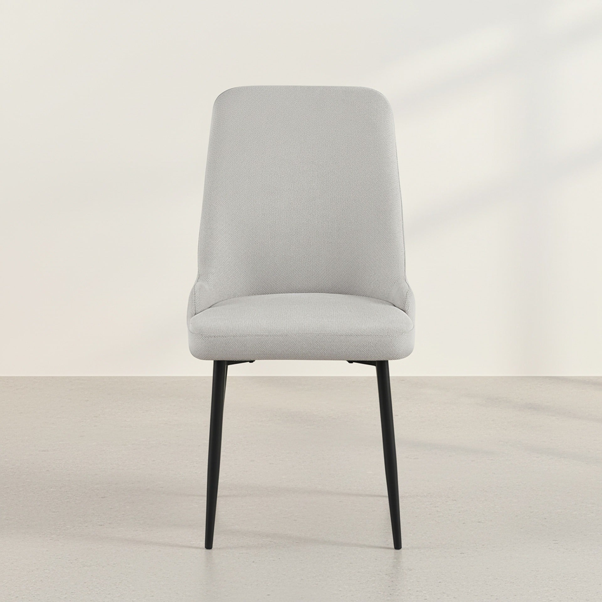 Oliro Linen Dining Chair - Set of 4 - Light Grey