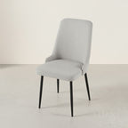 Oliro Linen Dining Chair - Set of 4 - Light Grey