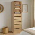 PAYETTE 6 Drawer & 3 Shelf Wardrobe - OAK
