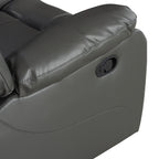 Silverdale Air Leather Manual Recliner Corner Sofa - Grey