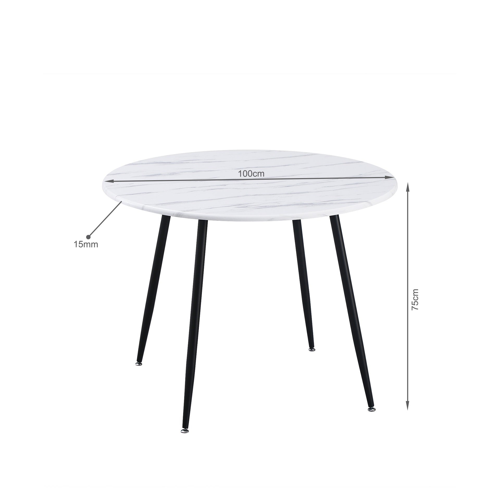 Elijah 100cm Round Dining Table