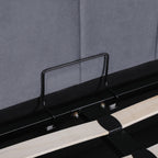 Penelope Double Gas Lift Velvet Bed Frame - Grey