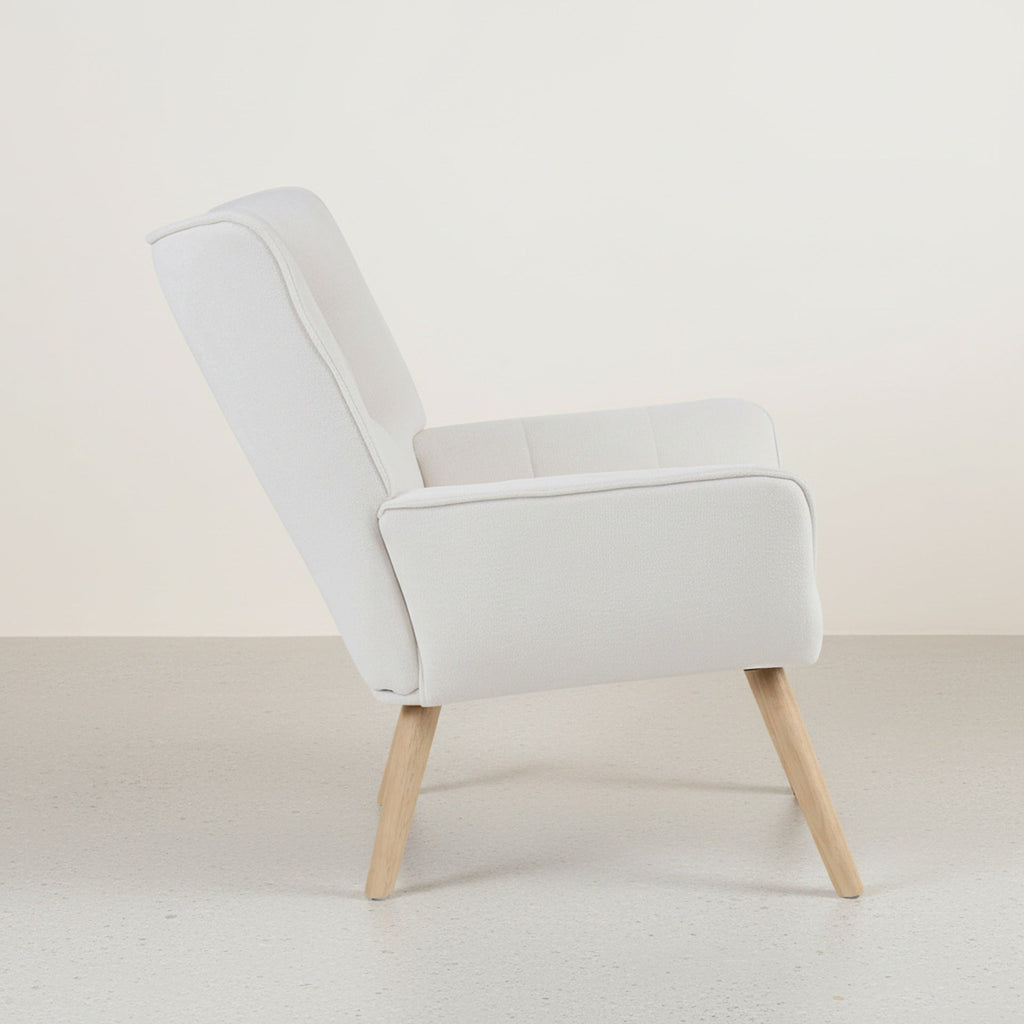 Amelia Rubberwood Armchair - White
