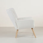 Amelia Rubberwood Armchair - White