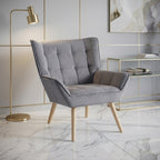 Amelia Rubberwood Armchair - Dark Grey