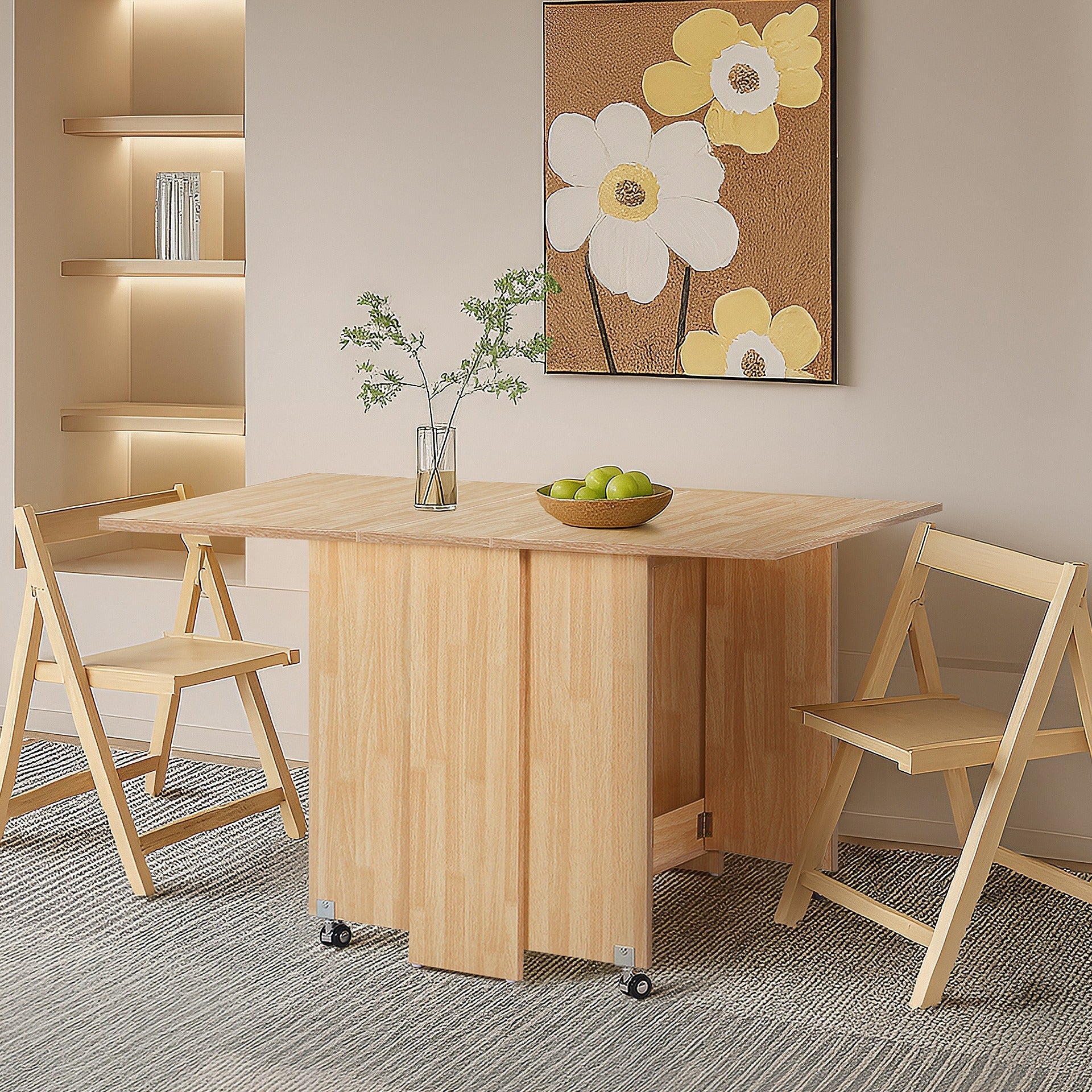 Maverick Foldable Dining Table - Light Oak