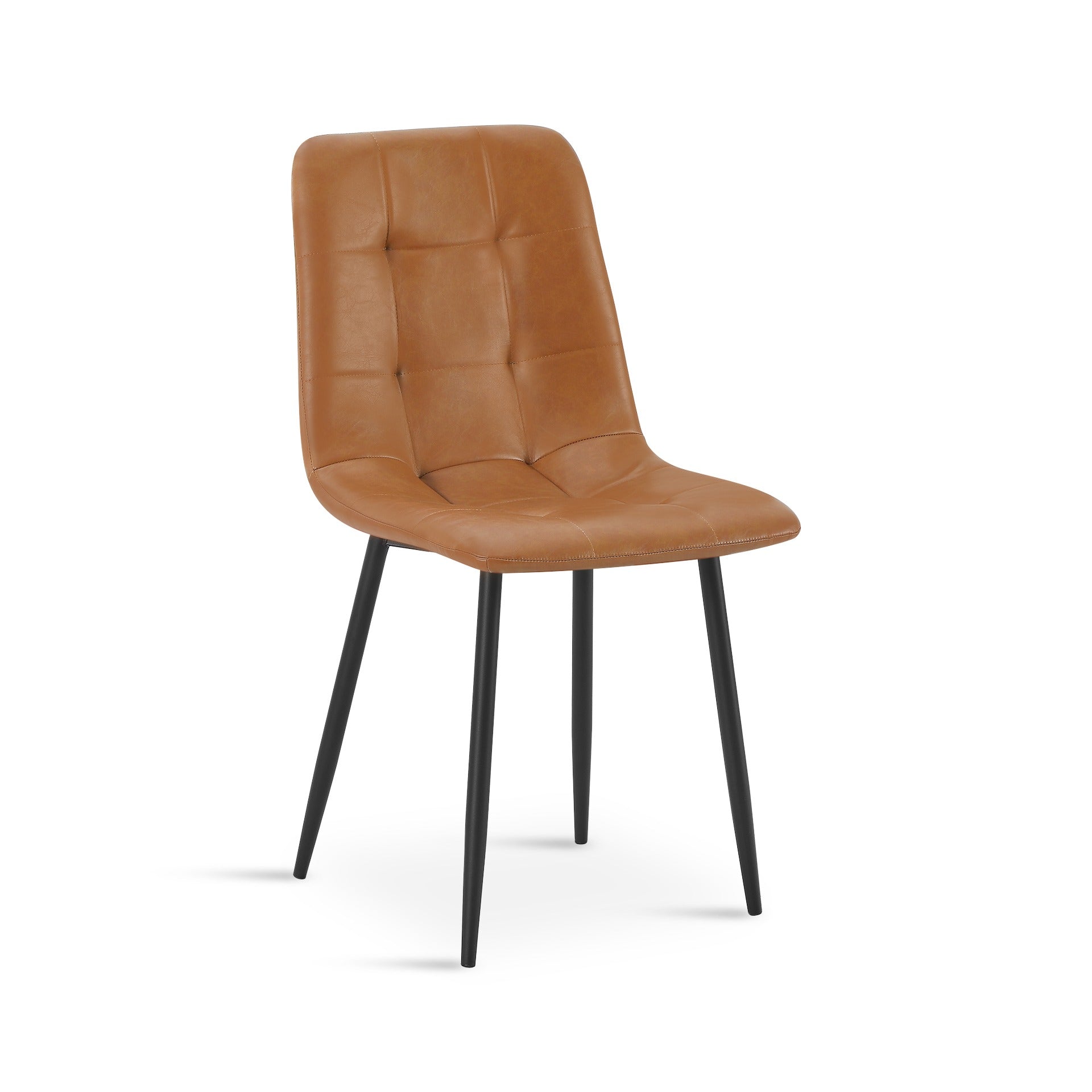 David PU Leather Dining Chair - Set of 4 - Orange