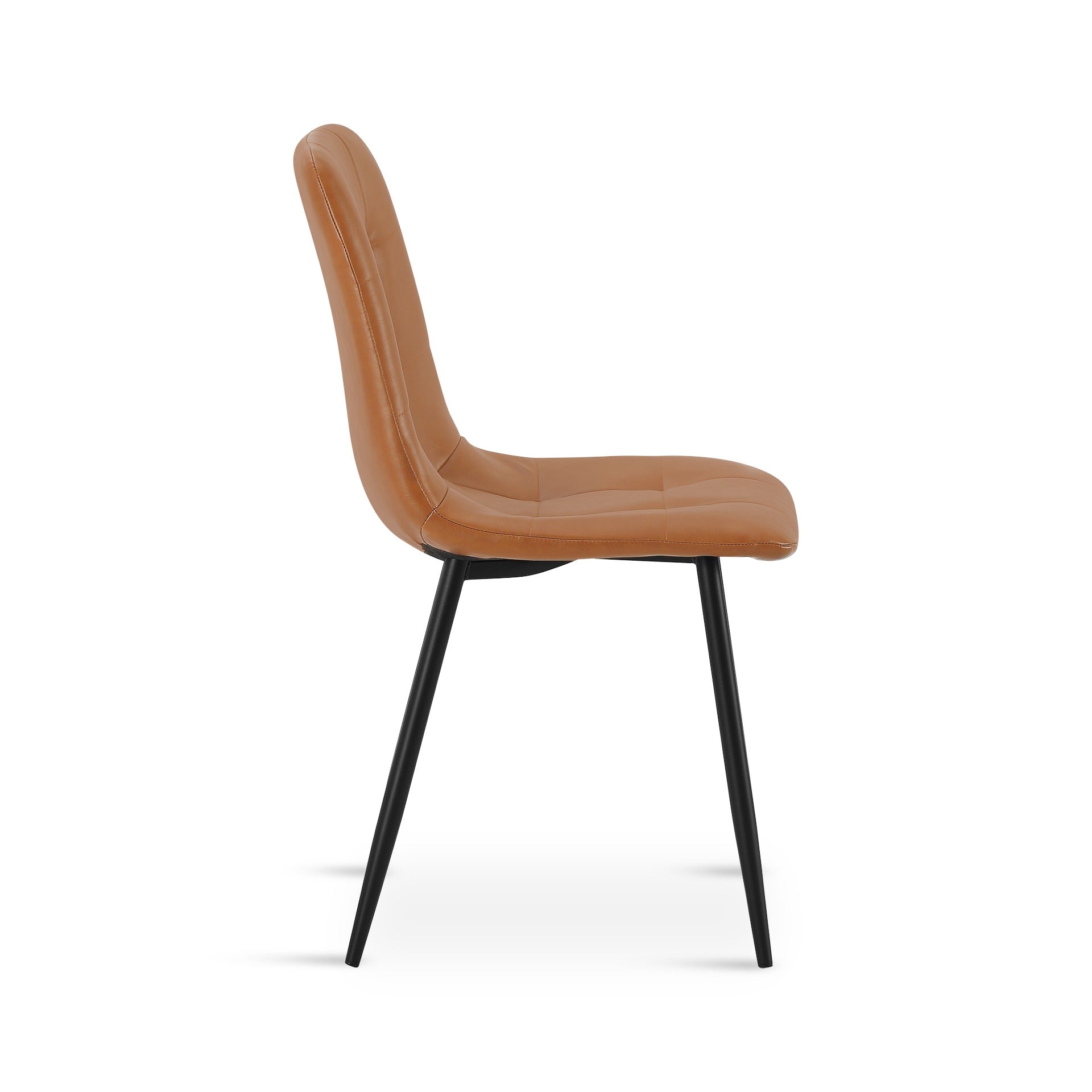 David PU Leather Dining Chair - Set of 4 - Orange