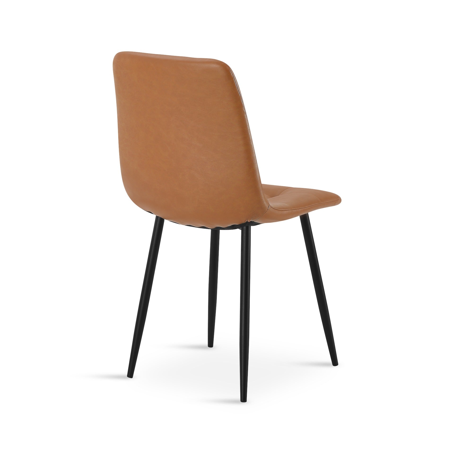 David PU Leather Dining Chair - Set of 4 - Orange